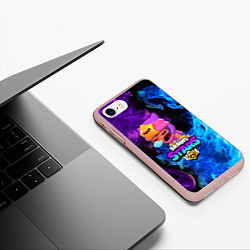 Чехол iPhone 7/8 матовый BRAWL STARS SANDY, цвет: 3D-светло-розовый — фото 2