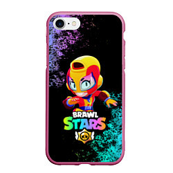 Чехол iPhone 7/8 матовый Brawl Stars MAX, цвет: 3D-малиновый