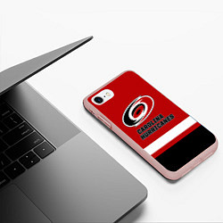 Чехол iPhone 7/8 матовый Каролина Харрикейнз, цвет: 3D-светло-розовый — фото 2