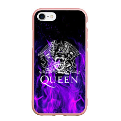 Чехол iPhone 7/8 матовый QUEEN, цвет: 3D-светло-розовый