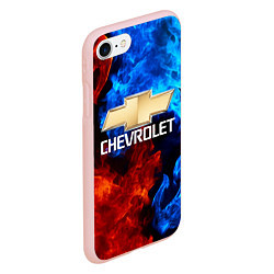 Чехол iPhone 7/8 матовый CHEVROLET, цвет: 3D-светло-розовый — фото 2