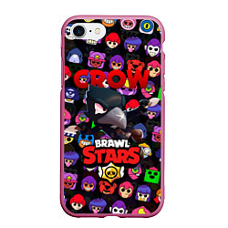 Чехол iPhone 7/8 матовый BRAWL STARS CROW