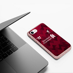 Чехол iPhone 7/8 матовый Liverpool, цвет: 3D-светло-розовый — фото 2