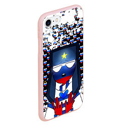 Чехол iPhone 7/8 матовый CountryHumans, цвет: 3D-светло-розовый — фото 2