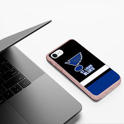 Чехол iPhone 7/8 матовый Сент-Луис Блюз, цвет: 3D-светло-розовый — фото 2