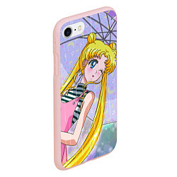 Чехол iPhone 7/8 матовый Sailor Moon, цвет: 3D-светло-розовый — фото 2