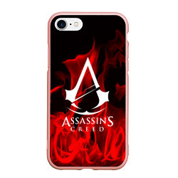 Чехол iPhone 7/8 матовый ASSASSINS CREED, цвет: 3D-светло-розовый