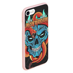 Чехол iPhone 7/8 матовый Iron Maiden, цвет: 3D-светло-розовый — фото 2