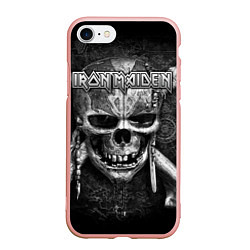 Чехол iPhone 7/8 матовый Iron Maiden, цвет: 3D-светло-розовый