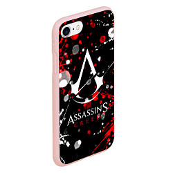 Чехол iPhone 7/8 матовый ASSASSIN'S CREED, цвет: 3D-светло-розовый — фото 2