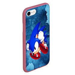 Чехол iPhone 7/8 матовый Sonic, цвет: 3D-малиновый — фото 2