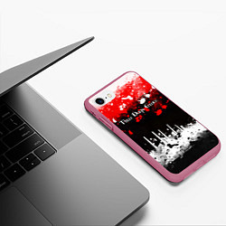 Чехол iPhone 7/8 матовый THREE DAYS GRACE, цвет: 3D-малиновый — фото 2