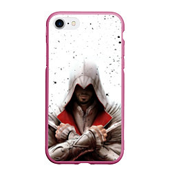 Чехол iPhone 7/8 матовый ASSASSINS CREED, цвет: 3D-малиновый