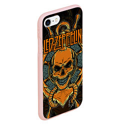 Чехол iPhone 7/8 матовый Led Zeppelin, цвет: 3D-светло-розовый — фото 2