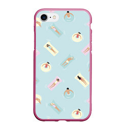 Чехол iPhone 7/8 матовый Пляжный сезон, цвет: 3D-малиновый