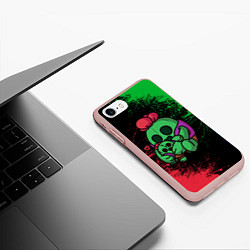 Чехол iPhone 7/8 матовый Brawl stars SPIKE, цвет: 3D-светло-розовый — фото 2