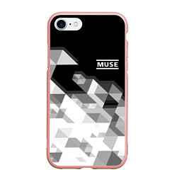 Чехол iPhone 7/8 матовый Muse, цвет: 3D-светло-розовый