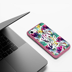 Чехол iPhone 7/8 матовый You go Girl, цвет: 3D-малиновый — фото 2