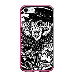 Чехол iPhone 7/8 матовый Bring Me the Horizon, цвет: 3D-малиновый