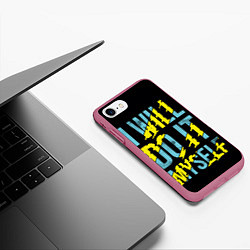 Чехол iPhone 7/8 матовый Will Do It Myself, цвет: 3D-малиновый — фото 2