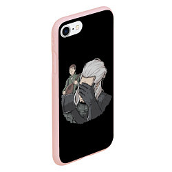 Чехол iPhone 7/8 матовый The Witcher Facepalm, цвет: 3D-светло-розовый — фото 2