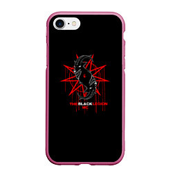 Чехол iPhone 7/8 матовый Slipknot, цвет: 3D-малиновый