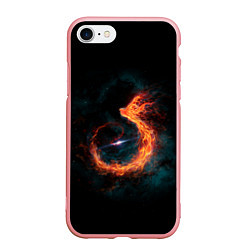 Чехол iPhone 7/8 матовый Космический Феникс, цвет: 3D-баблгам