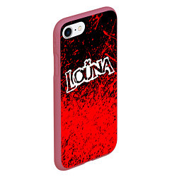 Чехол iPhone 7/8 матовый Louna, цвет: 3D-малиновый — фото 2
