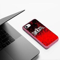 Чехол iPhone 7/8 матовый Louna, цвет: 3D-малиновый — фото 2