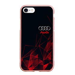 Чехол iPhone 7/8 матовый AUDI, цвет: 3D-светло-розовый