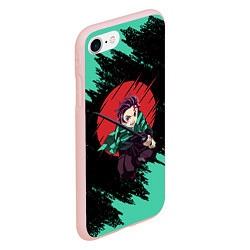 Чехол iPhone 7/8 матовый KIMETSU NO YAIBA, цвет: 3D-светло-розовый — фото 2