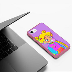 Чехол iPhone 7/8 матовый SAILOR MOON, цвет: 3D-малиновый — фото 2