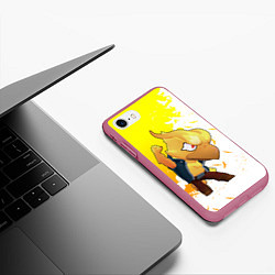 Чехол iPhone 7/8 матовый BRAWL STARS CROW, цвет: 3D-малиновый — фото 2