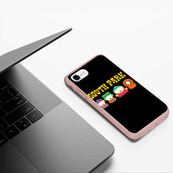 Чехол iPhone 7/8 матовый South Park, цвет: 3D-светло-розовый — фото 2