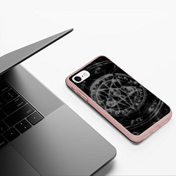 Чехол iPhone 7/8 матовый ПЕНТАГРАММА,, цвет: 3D-светло-розовый — фото 2