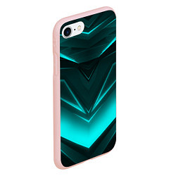 Чехол iPhone 7/8 матовый NEON GEOMETRY STRIPES, цвет: 3D-светло-розовый — фото 2