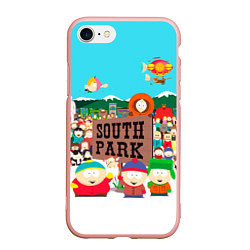 Чехол iPhone 7/8 матовый South Park, цвет: 3D-светло-розовый