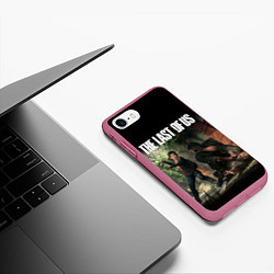 Чехол iPhone 7/8 матовый THE LAST OF US, цвет: 3D-малиновый — фото 2