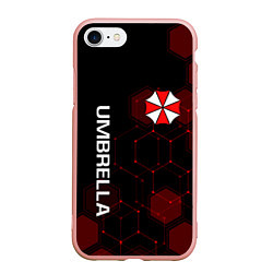 Чехол iPhone 7/8 матовый UMBRELLA CORP, цвет: 3D-светло-розовый