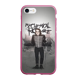 Чехол iPhone 7/8 матовый Gerard Way, цвет: 3D-малиновый