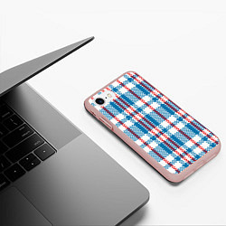 Чехол iPhone 7/8 матовый Текстура Сумка Челнока, цвет: 3D-светло-розовый — фото 2