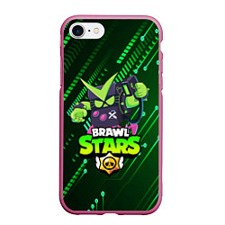 Чехол iPhone 7/8 матовый BRAWL STARS VIRUS 8-BIT, цвет: 3D-малиновый