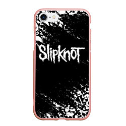 Чехол iPhone 7/8 матовый SLIPKNOT, цвет: 3D-светло-розовый