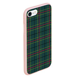 Чехол iPhone 7/8 матовый Шотландка, цвет: 3D-светло-розовый — фото 2
