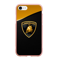 Чехол iPhone 7/8 матовый Lamborghini, цвет: 3D-светло-розовый