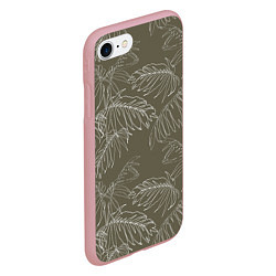 Чехол iPhone 7/8 матовый Листья пальмы, цвет: 3D-баблгам — фото 2
