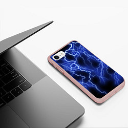 Чехол iPhone 7/8 матовый МОЛНИЯ NEON, цвет: 3D-светло-розовый — фото 2