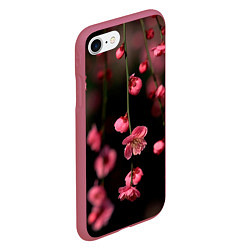 Чехол iPhone 7/8 матовый Весна 2020, цвет: 3D-малиновый — фото 2