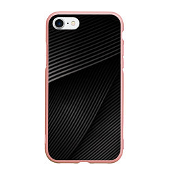Чехол iPhone 7/8 матовый МЕТАЛЛИЧЕСКИЕ ПОЛОСЫ, цвет: 3D-светло-розовый