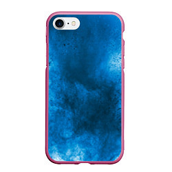 Чехол iPhone 7/8 матовый СИНИЙ ДЫМ, цвет: 3D-малиновый